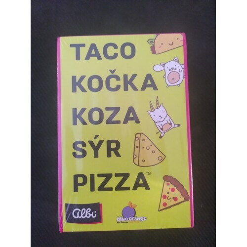 Taco, kočka, koza, sýr, pizza